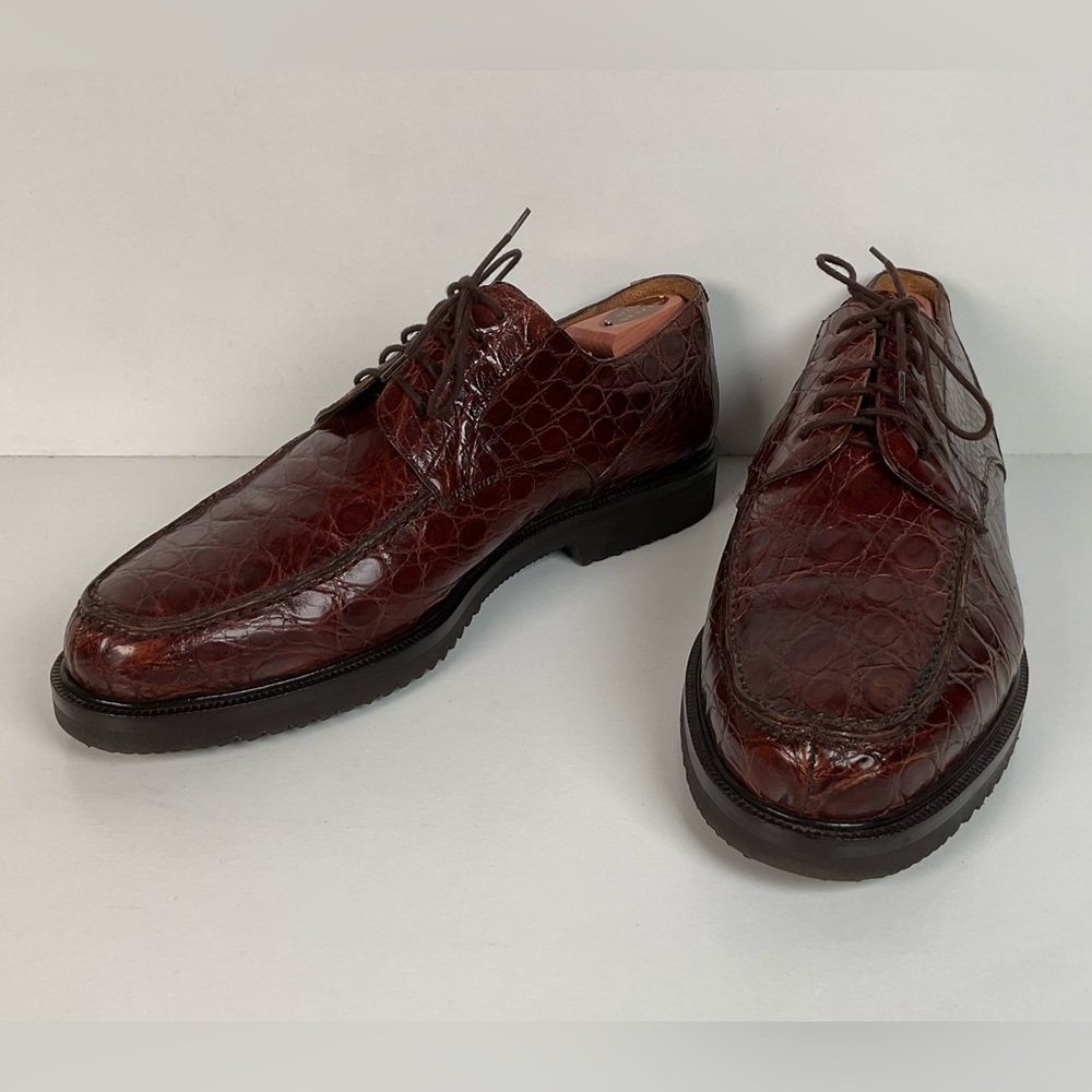Mezlan Full Crocodile Derby Shoes | Salzburg | Exotic | Men’s 10.5